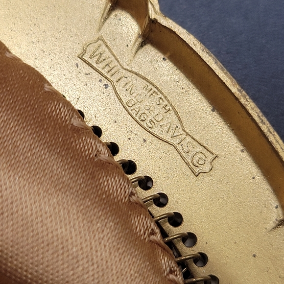 VTG Whiting & Davis Mesh Handbag with Rhinestone Clasp - Picture 8 of 16